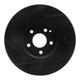 R1 Concepts 03-06 Mercedes-Benz SL500 Front Right Drilled & Slotted Black Brake Rotor by R1 Concepts RNC-633-63052R