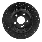 R1 Concepts 03-06 Mercedes-Benz CL500 Rear Right Drilled & Slotted Black Brake Rotor by R1 Concepts RNC-633-63060R