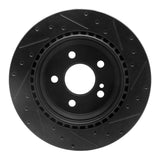 R1 Concepts 03-13 Mercedes-Benz SL500 Rear Left Drilled & Slotted Black Brake Rotor by R1 Concepts RNC-633-63064L