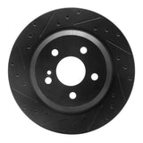 R1 Concepts 03-13 Mercedes-Benz SL500 Rear Left Drilled & Slotted Black Brake Rotor by R1 Concepts RNC-633-63064L