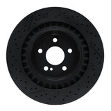 R1 Concepts 05-11 Mercedes-Benz CLK63 AMG Rear Drilled & Slotted Black Brake Rotor by R1 Concepts RNC-633-63068
