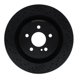 R1 Concepts 05-11 Mercedes-Benz CLK63 AMG Rear Drilled & Slotted Black Brake Rotor by R1 Concepts RNC-633-63068