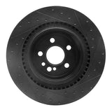 R1 Concepts 05-13 Mercedes-Benz CL65 AMG Rear Left Drilled & Slotted Black Brake Rotor by R1 Concepts RNC-633-63069L