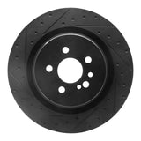 R1 Concepts 05-13 Mercedes-Benz CL65 AMG Rear Left Drilled & Slotted Black Brake Rotor by R1 Concepts RNC-633-63069L