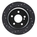 R1 Concepts 03-06 Mercedes-Benz SL500 Rear Left Drilled & Slotted Black Brake Rotor by R1 Concepts RNC-633-63071L