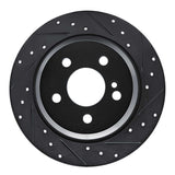 R1 Concepts 03-06 Mercedes-Benz SL500 Rear Right Drilled & Slotted Black Brake Rotor by R1 Concepts RNC-633-63071R