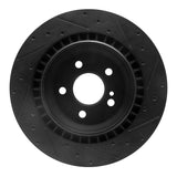 R1 Concepts 07-14 Mercedes-Benz SL550 Rear Left Drilled & Slotted Black Brake Rotor by R1 Concepts RNC-633-63076L