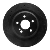R1 Concepts 07-14 Mercedes-Benz SL550 Rear Left Drilled & Slotted Black Brake Rotor by R1 Concepts RNC-633-63076L