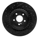 R1 Concepts 07-14 Mercedes-Benz S550 Rear Right Drilled & Slotted Black Brake Rotor by R1 Concepts RNC-633-63076R