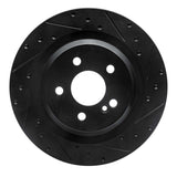 R1 Concepts 07-14 Mercedes-Benz S550 Rear Right Drilled & Slotted Black Brake Rotor by R1 Concepts RNC-633-63076R