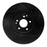 R1 Concepts 06-07 Mercedes-Benz C350 Front Left Drilled & Slotted Black Brake Rotor by R1 Concepts RNC-633-63077L