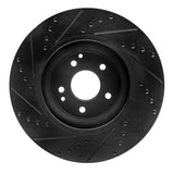 R1 Concepts 06-07 Mercedes-Benz C350 Front Right Drilled & Slotted Black Brake Rotor by R1 Concepts RNC-633-63077R