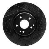 R1 Concepts 06-07 Mercedes-Benz C350 Front Right Drilled & Slotted Black Brake Rotor by R1 Concepts RNC-633-63077R