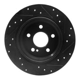 R1 Concepts 07-13 Mercedes-Benz S550 Rear Left Drilled & Slotted Black Brake Rotor by R1 Concepts RNC-633-63078L