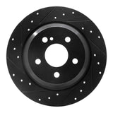 R1 Concepts 07-13 Mercedes-Benz S550 Rear Left Drilled & Slotted Black Brake Rotor by R1 Concepts RNC-633-63078L