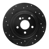 R1 Concepts 07-13 Mercedes-Benz S550 Rear Right Drilled & Slotted Black Brake Rotor by R1 Concepts RNC-633-63078R