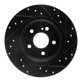 R1 Concepts 08-15 Mercedes-Benz C250 Rear Left Drilled & Slotted Black Brake Rotor by R1 Concepts RNC-633-63086L