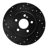 R1 Concepts 08-15 Mercedes-Benz C250 Rear Left Drilled & Slotted Black Brake Rotor by R1 Concepts RNC-633-63086L