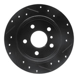 R1 Concepts 06-11 Mercedes-Benz B200 Rear Left Drilled & Slotted Black Brake Rotor by R1 Concepts RNC-633-63087L