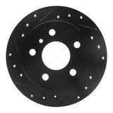 R1 Concepts 06-11 Mercedes-Benz B200 Rear Left Drilled & Slotted Black Brake Rotor by R1 Concepts RNC-633-63087L