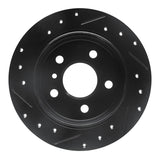 R1 Concepts 06-11 Mercedes-Benz B200 Rear Right Drilled & Slotted Black Brake Rotor by R1 Concepts RNC-633-63087R
