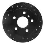 R1 Concepts 06-11 Mercedes-Benz B200 Rear Right Drilled & Slotted Black Brake Rotor by R1 Concepts RNC-633-63087R