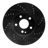 R1 Concepts 06-11 Mercedes-Benz B200 Front Left Drilled & Slotted Black Brake Rotor by R1 Concepts RNC-633-63088L
