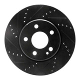 R1 Concepts 06-11 Mercedes-Benz B200 Front Left Drilled & Slotted Black Brake Rotor by R1 Concepts RNC-633-63088L