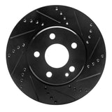 R1 Concepts 06-11 Mercedes-Benz B200 Front Right Drilled & Slotted Black Brake Rotor by R1 Concepts RNC-633-63088R