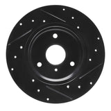 R1 Concepts 05-16 Smart Fortwo Front Left Drilled & Slotted Black Brake Rotor by R1 Concepts RNC-633-63090L