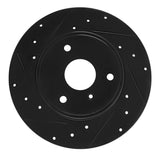 R1 Concepts 05-16 Smart Fortwo Front Left Drilled & Slotted Black Brake Rotor by R1 Concepts RNC-633-63090L