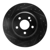 R1 Concepts 10-18 Mercedes-Benz E550 Rear Left Drilled & Slotted Black Brake Rotor by R1 Concepts RNC-633-63096L