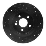 R1 Concepts 12-20 Mercedes-Benz SLC300 Rear Left Drilled & Slotted Black Brake Rotor by R1 Concepts RNC-633-63099L