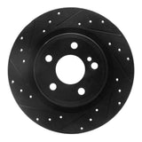 R1 Concepts 12-20 Mercedes-Benz SLC300 Rear Left Drilled & Slotted Black Brake Rotor by R1 Concepts RNC-633-63099L