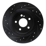 R1 Concepts 12-20 Mercedes-Benz SLC300 Rear Right Drilled & Slotted Black Brake Rotor by R1 Concepts RNC-633-63099R