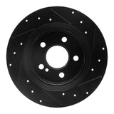 R1 Concepts 14-20 Infiniti QX30 Rear Left Drilled & Slotted Black Brake Rotor by R1 Concepts RNC-633-63107L