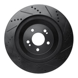 R1 Concepts 14-21 Mercedes-Benz Maybach S560 Rear Left Drilled & Slotted Black Brake Rotor by R1 Concepts RNC-633-63113L