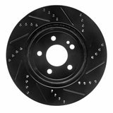 R1 Concepts 15-23 Mercedes-Benz E300 Rear Left Drilled & Slotted Black Brake Rotor by R1 Concepts RNC-633-63118L