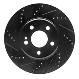R1 Concepts 15-23 Mercedes-Benz E300 Rear Left Drilled & Slotted Black Brake Rotor by R1 Concepts RNC-633-63118L