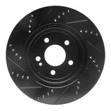 R1 Concepts 15-23 Mercedes-Benz C350E Rear Right Drilled & Slotted Black Brake Rotor by R1 Concepts RNC-633-63118R
