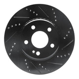 R1 Concepts 15-23 Mercedes-Benz C350E Rear Right Drilled & Slotted Black Brake Rotor by R1 Concepts RNC-633-63118R