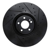 R1 Concepts 15-23 Mercedes-Benz E300 Front Left Drilled & Slotted Black Brake Rotor by R1 Concepts RNC-633-63119L