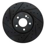 R1 Concepts 15-23 Mercedes-Benz E300 Front Left Drilled & Slotted Black Brake Rotor by R1 Concepts RNC-633-63119L