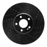 R1 Concepts 15-23 Mercedes-Benz C300 Sedan Front Right Drilled & Slotted Black Brake Rotor by R1 Concepts RNC-633-63119R