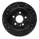 R1 Concepts 98-05 Mercedes-Benz ML320 Rear Right Drilled & Slotted Black Brake Rotor