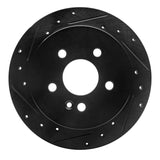 R1 Concepts 98-05 Mercedes-Benz ML320 Rear Right Drilled & Slotted Black Brake Rotor