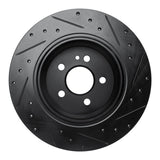 R1 Concepts 00-05 Mercedes-Benz ML500 (USA/Canada) Rear Left Drilled & Slotted Black Brake Rotor by R1 Concepts RNC-633-63125L