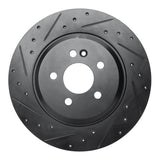 R1 Concepts 00-05 Mercedes-Benz ML500 (USA/Canada) Rear Left Drilled & Slotted Black Brake Rotor by R1 Concepts RNC-633-63125L