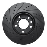 R1 Concepts 02-08 Mercedes-Benz G500 Front Right Drilled & Slotted Black Brake Rotor by R1 Concepts RNC-633-63126R