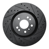 R1 Concepts 06-12 Mercedes-Benz ML500 (USA/Canada) Front Right Drilled & Slotted Black Brake Rotor by R1 Concepts RNC-633-63128R